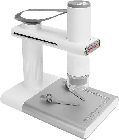 Opti-Tekscope OT-WiFi: كاميرا مجهرية رقمية عالية الدقة لاسلكية - تكبير 50-1000X، وضوح 2 مليون بكسل، التحكم في تطبيق iOS/Android، إضاءة LED رائعة، متوافقة مع أجهزة الكمبيوتر الشخصية وأجهزة Mac (أبيض) in Kuwait