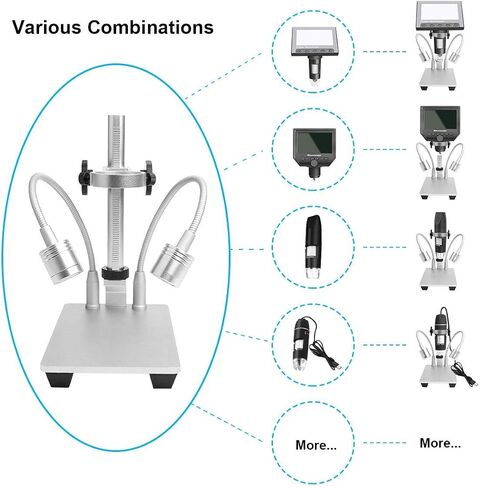 Wireless Digital Microscope 4K HD Wi-Fi Microscope Camera Digital Magnifier Compatible for iPhone, Android Phones and PC (Black) in Saudi Arabia