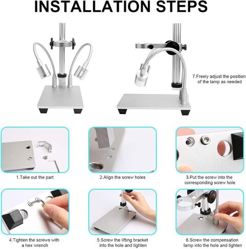 Wireless Digital Microscope 4K HD Wi-Fi Microscope Camera Digital Magnifier Compatible for iPhone, Android Phones and PC (Black) in Saudi Arabia
