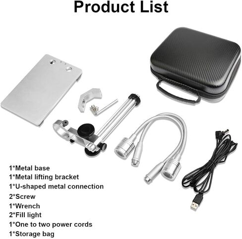 Wireless Digital Microscope 4K HD Wi-Fi Microscope Camera Digital Magnifier Compatible for iPhone, Android Phones and PC (Black) in Saudi Arabia