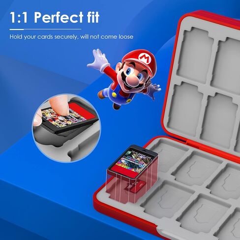 حافظة بطاقة ألعاب TiMOVO 48 لجهاز Nintendo Switch OLED 2021/Switch/Switch lite، و48 علبة خرطوشة حامل ألعاب لبطاقات ألعاب Switch و24 بطاقة SD، صندوق تخزين ألعاب مدمج ومحمول in Saudi Arabia