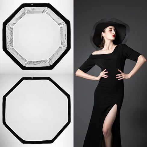 لوحة صور AMBITFUL 21.6 بوصة / 55 سم Speedlite Flash Octagon Umbrella Softbox تركيب سريع Speedlite Flash Softbox + شبكة قرص العسل للتصوير الفوتوغرافي في الهواء الطلق في الاستوديو in Kuwait