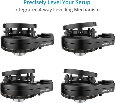 Proaim ROM-1 Rotating Offset 4-Way Camera Leveller - Mitchell to Mitchell. Payload up to 80kg / 176lb. for Tripods, Bazookas, Dollies, or Cranes (LV-4WAY-R1) in Saudi Arabia