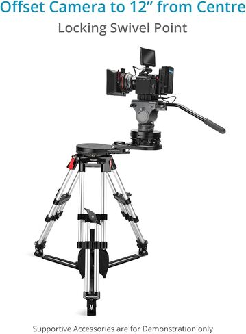 Proaim ROM-1 Rotating Offset 4-Way Camera Leveller - Mitchell to Mitchell. Payload up to 80kg / 176lb. for Tripods, Bazookas, Dollies, or Cranes (LV-4WAY-R1) in Saudi Arabia