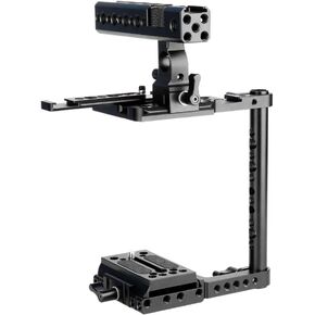 NICEYRIG Quick Release Half Cage Kit for Panasonic Lumix G85/G95/G9/G7, Canon EOS R/RP//T7I/6D/7D, Nikon D810/D850/D750/Z6 with NATO Rail Top Handle - 232 in Kuwait