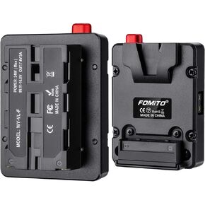 Fomito NP-F Dummy Battery to V-Lock V Mount Plate for Sony F970 F750 F550 Battery to Camera Monitor Neewer F100 FEELWORLD FW568 F5 T7, LED Video Light CN160 CN216 YN300 II YN-600 W260 in Saudi Arabia