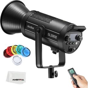 غودوكس SL200WIII، SL200W III SL-200WIII 215W بوينز ماونت CRI 96 TLCI 97 ضوء نهاري متوازن، 95600lux@1 متر (عاكس قياسي) مع 8 تاثيرات اضاءة مبرمجة مسبقا تدعم التحكم في التطبيق in Saudi Arabia