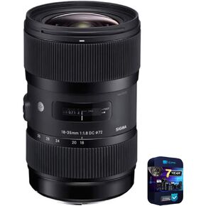 Sigma 210306 AF 18-35mm f/1.8 DC HSM Art Lens for Nikon SLR Bundle with 7 YR CPS Enhanced Protection Pack in Saudi Arabia