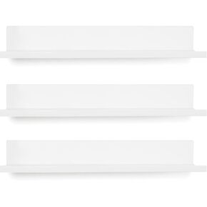 الجلاد PL3K-16-W 16 بوصة. مجموعة من 3 رفوف صور عائمة بدون مسامير، مع مجموعة موصلات (أبيض) in Kuwait