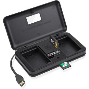 شاحن بطارية EN-EL15 مع قارئ بطاقات (باستثناء البطاريات) متوافق مع كاميرا Nikon Z6 Z7 V1D 750D 7500D 850D 7000Db7100D 7200D 500D 780D 600D 610D 800D 810D 810a in Kuwait