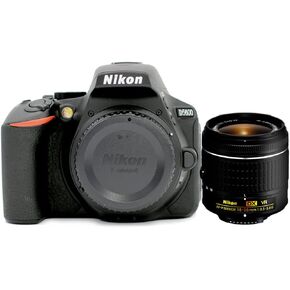 كاميرا Nikon 1576 D5600 DX-Format SLR الرقمية مع عدسة AF-P DX NIKKOR مقاس 18-55 مم f/3.5-5.6G VR، باللون الأسود (متجددة)