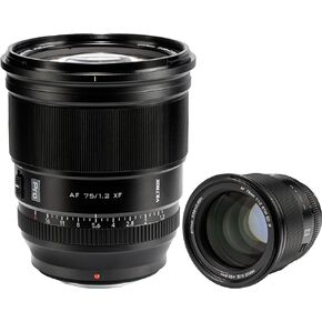 فيلتروكس عدسة بفتحة واسعة 75 ملم f/1.2 XF Prime APS-C لفوجي X ماونت x-A7 X-T30 X-T4 X-E4 X-Pro3 X-T200 X-H2S X-S10 (تركيز تلقائي، STM،) اسود in Kuwait