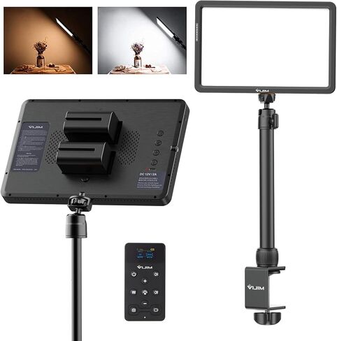 جوسمو مصباح اضاءة LED احترافي K22 بقدرة 24 واط مع جهاز تحكم عن بعد للفيديو والمؤتمرات في المنزل والمكتب، CRI95+ 2500K-9000K سطوع قابل للتعديل، يدعم استخدام بطارية NP-F in Kuwait