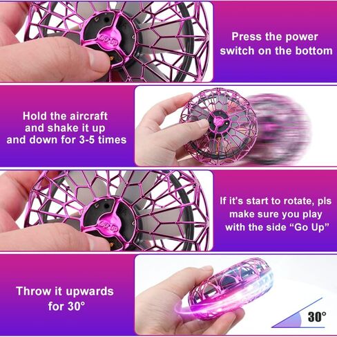 ألعاب الكرة الطائرة من بيبيلف، لعبة طائرة بدون طيار صغيرة بدون طيار، لعبة منزلية، كرة دوارة سحرية، هدية رائعة يمكن التحكم فيها يدويًا، هدية عيد الميلاد in Kuwait
