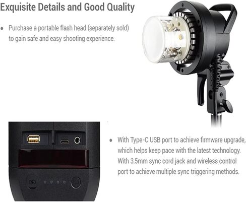 فلاش Godox AD600 Pro AD600Pro Godox Flash لكاميرا Nikon Canon Sony Fujifilm Olympus Panasonic، HSS 1/8000s نظام Godox 2.4G اللاسلكي X المدمج، فلاش خارجي 600Ws TTL مع بطارية ليثيوم أيون ستروب in Saudi Arabia