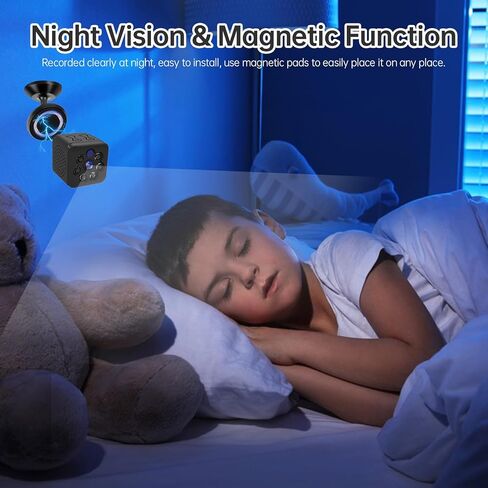 كاميرا تجسس مخفية من lopofly بدقة 1080 بكسل عالية الدقة واي فاي كاميرا صغيرة لاسلكية، كاميرا مربية صغيرة مع رؤية ليلية زاوية واسعة 120 درجة، كاميرا للكلاب الأليفة في الأماكن المغلقة والخارجية، كاميرا مراقبة أمنية in Kuwait