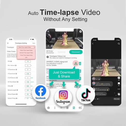 كاميرا Mintion Beagle للطابعة ثلاثية الأبعاد، وكاميرا Beagle مع مراقبة عن بعد، واتصال WiFi وبطاقة Micro SD 32G، التوصيل والتشغيل، ودعم الكمبيوتر/التطبيق، وإنشاء فيديو بفاصل زمني تلقائيًا in Kuwait