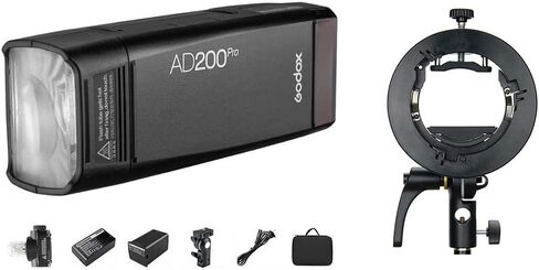 Godox AD200Pro Pocket Flash with Godox S2 Speedlite Bracket in Saudi Arabia