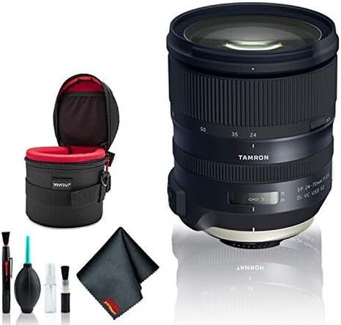 Tamron SP 24-70mm f/2.8 Di VC USD G2 Lens for Nikon F (International Model) - Deluxe Starter Bundle Kit in Saudi Arabia