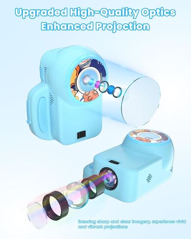 Kids Camera Projector, Kids Projector with Camera, Digital Camera for Kids Projection, Storybook Projector Video Camera Toy for 3-12 Years Old Boys Girls, Christmas Birthday Gift, with 32G SD Card in Kuwait