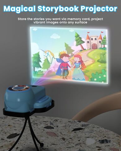 Kids Camera Projector, Kids Projector with Camera, Digital Camera for Kids Projection, Storybook Projector Video Camera Toy for 3-12 Years Old Boys Girls, Christmas Birthday Gift, with 32G SD Card in Kuwait