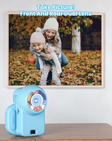 Kids Camera Projector, Kids Projector with Camera, Digital Camera for Kids Projection, Storybook Projector Video Camera Toy for 3-12 Years Old Boys Girls, Christmas Birthday Gift, with 32G SD Card in Kuwait