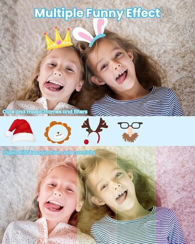 Kids Camera Projector, Kids Projector with Camera, Digital Camera for Kids Projection, Storybook Projector Video Camera Toy for 3-12 Years Old Boys Girls, Christmas Birthday Gift, with 32G SD Card in Kuwait