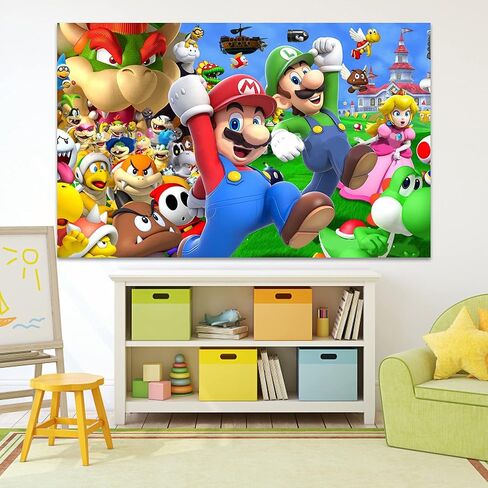 Video Game Backdrop, Video Game Theme Birthday Supplies Decoration, Vinyl Photography Backgrounds for Children Boys Party Supplies - 5x3ft in Kuwait