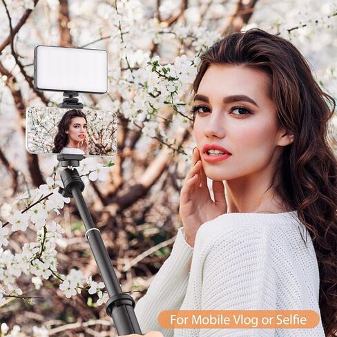 Andoer W140 RGB LED Video Light Kit Pocket Video Conference Lighting CRI95+ 2500K-9000K Dimmable 20 Lighting Effects with Desktop Tripod Ballhead Phone Holder Computer Clip Cold Shoe Adapter in Saudi Arabia