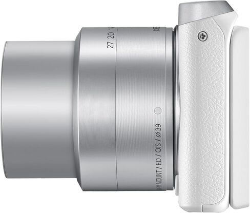 Samsung Electronics NX Mini EV-NXF1ZZB2HUS Wireless Smart 20.5MP Compact System Camera with 2.96-Inch LCD and 9-27mm f3.5-5.6 ED OIS (White) in Saudi Arabia