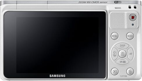 Samsung Electronics NX Mini EV-NXF1ZZB2HUS Wireless Smart 20.5MP Compact System Camera with 2.96-Inch LCD and 9-27mm f3.5-5.6 ED OIS (White) in Saudi Arabia