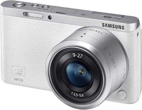 Samsung Electronics NX Mini EV-NXF1ZZB2HUS Wireless Smart 20.5MP Compact System Camera with 2.96-Inch LCD and 9-27mm f3.5-5.6 ED OIS (White) in Saudi Arabia