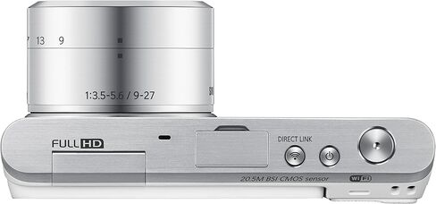 Samsung Electronics NX Mini EV-NXF1ZZB2HUS Wireless Smart 20.5MP Compact System Camera with 2.96-Inch LCD and 9-27mm f3.5-5.6 ED OIS (White) in Saudi Arabia