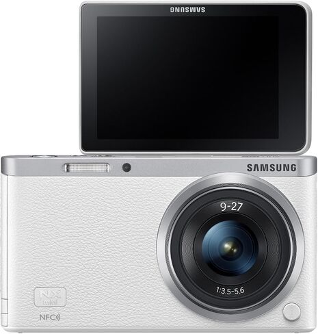 Samsung Electronics NX Mini EV-NXF1ZZB2HUS Wireless Smart 20.5MP Compact System Camera with 2.96-Inch LCD and 9-27mm f3.5-5.6 ED OIS (White) in Saudi Arabia