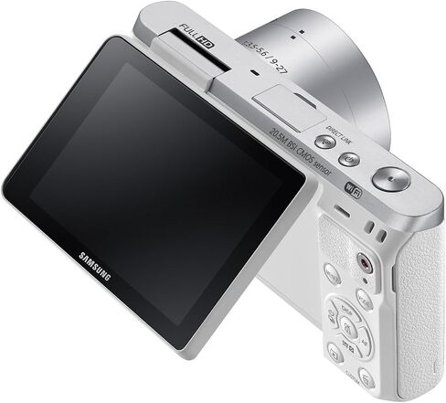 Samsung Electronics NX Mini EV-NXF1ZZB2HUS Wireless Smart 20.5MP Compact System Camera with 2.96-Inch LCD and 9-27mm f3.5-5.6 ED OIS (White) in Saudi Arabia