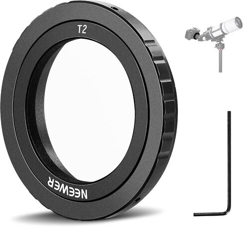 حلقة T من NEEWER مع خيوط M42 متوافقة مع كاميرات Canon EOS والتلسكوبات مقاس 35 مم، حلقة محول العدسة لـ EOS-1V 1N 5D Mark IV 6D Mark II 80D 70D 800D 750D 300 Rebel GII إلخ، LA-02 in Saudi Arabia