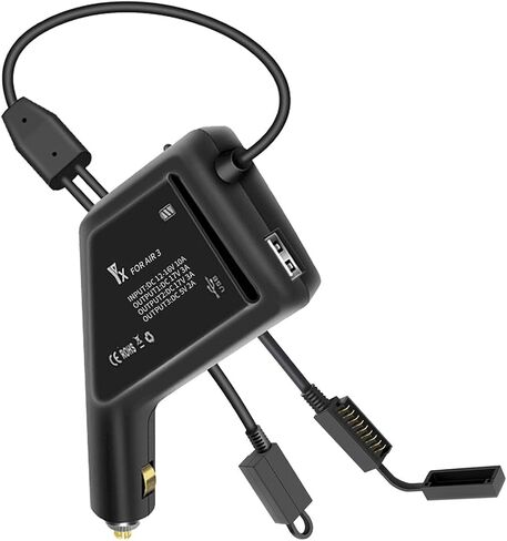 محول شاحن سيارة يعمل بالبطارية 3 في 1 لبطارية DJI Air 3 وجهاز التحكم عن بعد، شاحن سيارة سريع الشحن لـ Mavic Air 3 in Kuwait