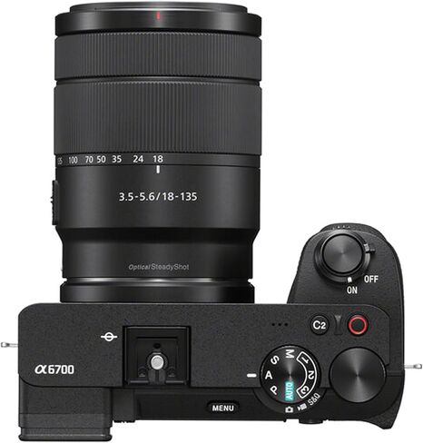 كاميرا Sony a6700 بدون مرآة مع عدسة 18-135 مم + ذاكرة Pro Speed ​​سعة 128 جيجابايت + ضوء فيديو LED + ميكروفون + حافظة + حامل ثلاثي + حزمة برامج-حزمة فيديو احترافية (متجددة) in Saudi Arabia
