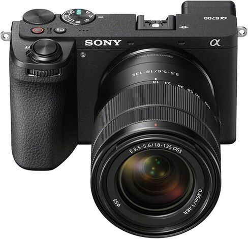 كاميرا Sony a6700 بدون مرآة مع عدسة 18-135 مم + ذاكرة Pro Speed ​​سعة 128 جيجابايت + ضوء فيديو LED + ميكروفون + حافظة + حامل ثلاثي + حزمة برامج-حزمة فيديو احترافية (متجددة) in Saudi Arabia