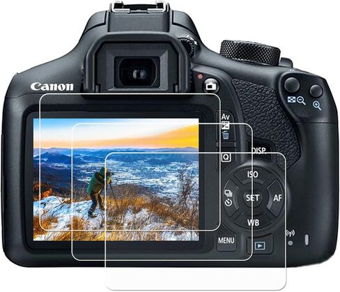 واقي شاشة Rebel T6 T7 (3 حزم)، واقي شاشة LCD من الزجاج المقوى متوافق مع Canon EOS 1500D 1300D 1200d in Kuwait