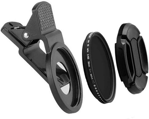37mm ND2 إلى 400 الهاتف المحمول كثافة محايدة ND فلتر الهاتف عدة عدسات كاميرا (أسود) in Kuwait