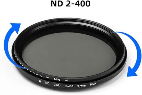 37mm ND2 إلى 400 الهاتف المحمول كثافة محايدة ND فلتر الهاتف عدة عدسات كاميرا (أسود) in Kuwait