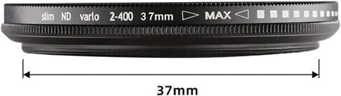 37mm ND2 إلى 400 الهاتف المحمول كثافة محايدة ND فلتر الهاتف عدة عدسات كاميرا (أسود) in Kuwait