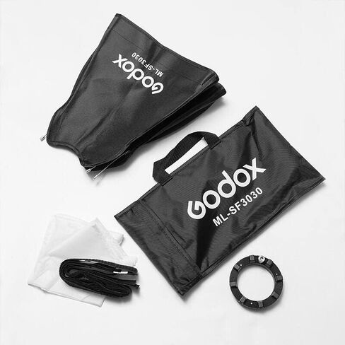 Godox ML-SF3030 Mount Softbox Compatible for AD300Pro AD400Pro ML30Bi ML60Bi LED Video Light for Photography Portrait ML-SF3030 in Saudi Arabia