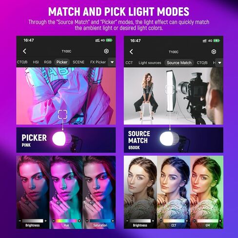 NEEWER RGB Softbox Lighting Kit with App Control & 9 Effect Modes, 2 Pack 26W FCC/IC/UL Certified LED Bulbs CRI93+ TLCI98+, E26 Porcelain Sockets, 24" Softboxes, for Studio Photography Lighting, NK800 in Kuwait