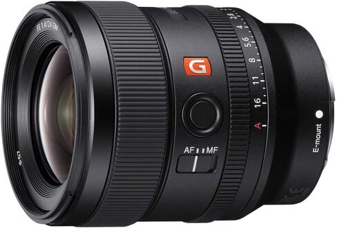 عدسة سوني (SEL24F14GM) FE مقاس 24 مم F1.4 GM Alpha كاملة الإطار E-Mount واسعة الزاوية G Master + 64 جيجابايت مرشح نهائي وحزمة تصوير فلاش in Saudi Arabia