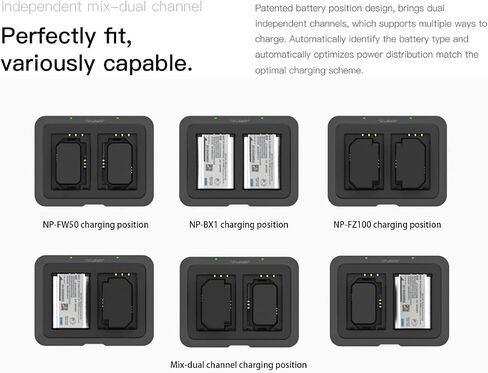 ISDT NP2 NP-FZ100 NP-FW50 NP-BX1 Battery Charger Set, Max 25W Type-C Input, 90 Mins Full Charge for Sony A9 A7III A7RIII / Various Cameras Batteries Cyber-Shot DSC-RX100/RX100 V,HDR-CX405 in Kuwait