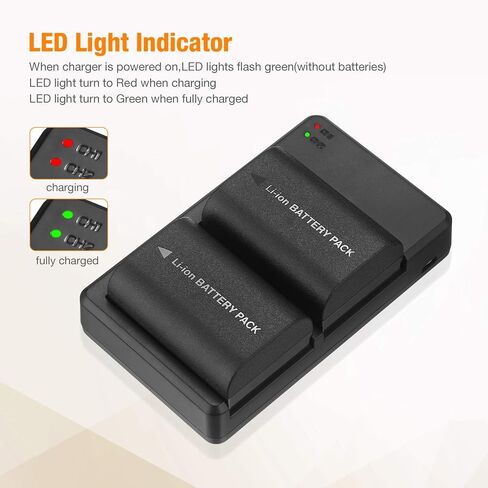 BABAKA LP-E6NH High Capacity Batteries Pack (2950mAh) and Dual Battery Charger for LP-E6NH Battery for 90D, 80D, 70D, 60D, 60Da, 7D, 7D Mark II, 6D, 6D II, 5D IV, R, R5, R6 Cameras in Kuwait
