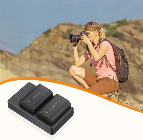 BABAKA LP-E6NH High Capacity Batteries Pack (2950mAh) and Dual Battery Charger for LP-E6NH Battery for 90D, 80D, 70D, 60D, 60Da, 7D, 7D Mark II, 6D, 6D II, 5D IV, R, R5, R6 Cameras in Kuwait