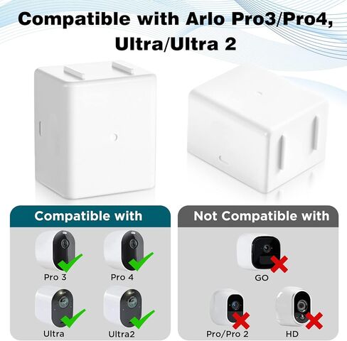 بطاريات بديلة مطورة من Rapthor بقدرة 4950 مللي أمبير في الساعة، متوافقة مع كاميرات Arlo Pro 4 / Pro 3 /Ultra/Ultra 2 / Pro 5S 2K، عبوتان 3.85 فولت 19.06 وات في الساعة عمر بطارية طويل الأمد قابل لإعادة الشحن وسهل التركيب in Kuwait